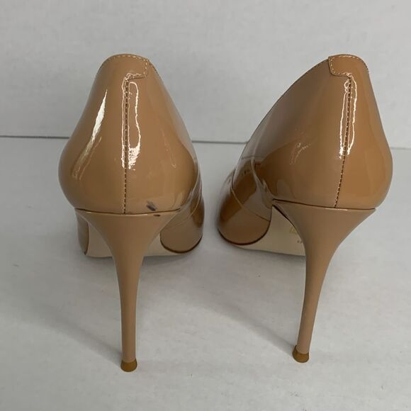 Jeffrey Campbell tan patent leather pointed toe pumps - Picture 4 of 10